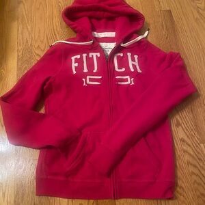 Abercrombie & Fitch Kids Red Zip-Up Hoodie